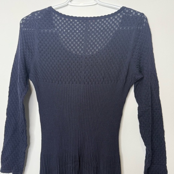 NEW Rebecca Taylor La Vie Dia Pointelle Sweater Dress Size large - Picture 7 of 9